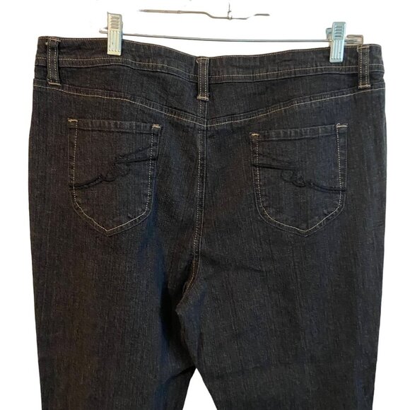 Units Women‎ Straight Dark Grey Faded Black Jeans Plus Size 18 - Picture 6 of 7